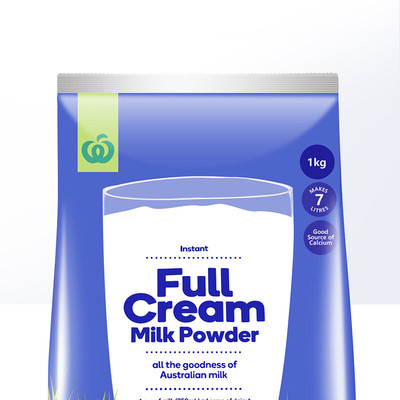 全脂与脱脂即冲奶粉包装设计案例赏析